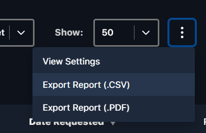 The rows-per-page control