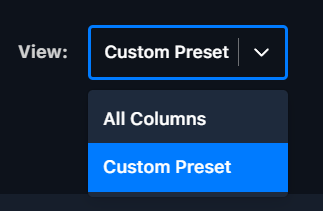 Saving a column preset