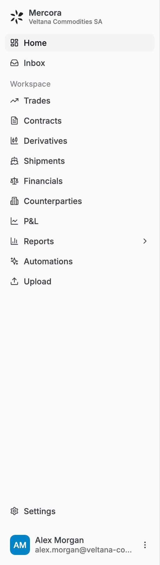 The Mercora sidebar