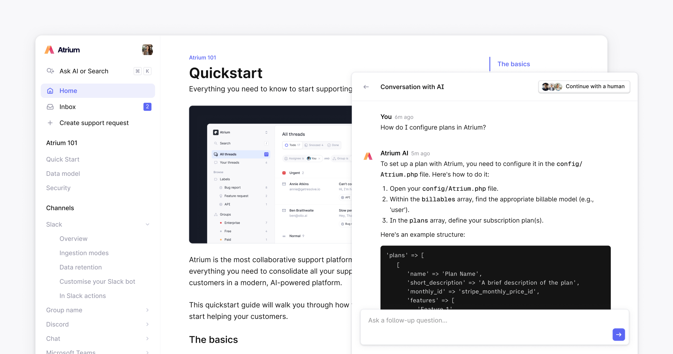 Knowledge base in Plain