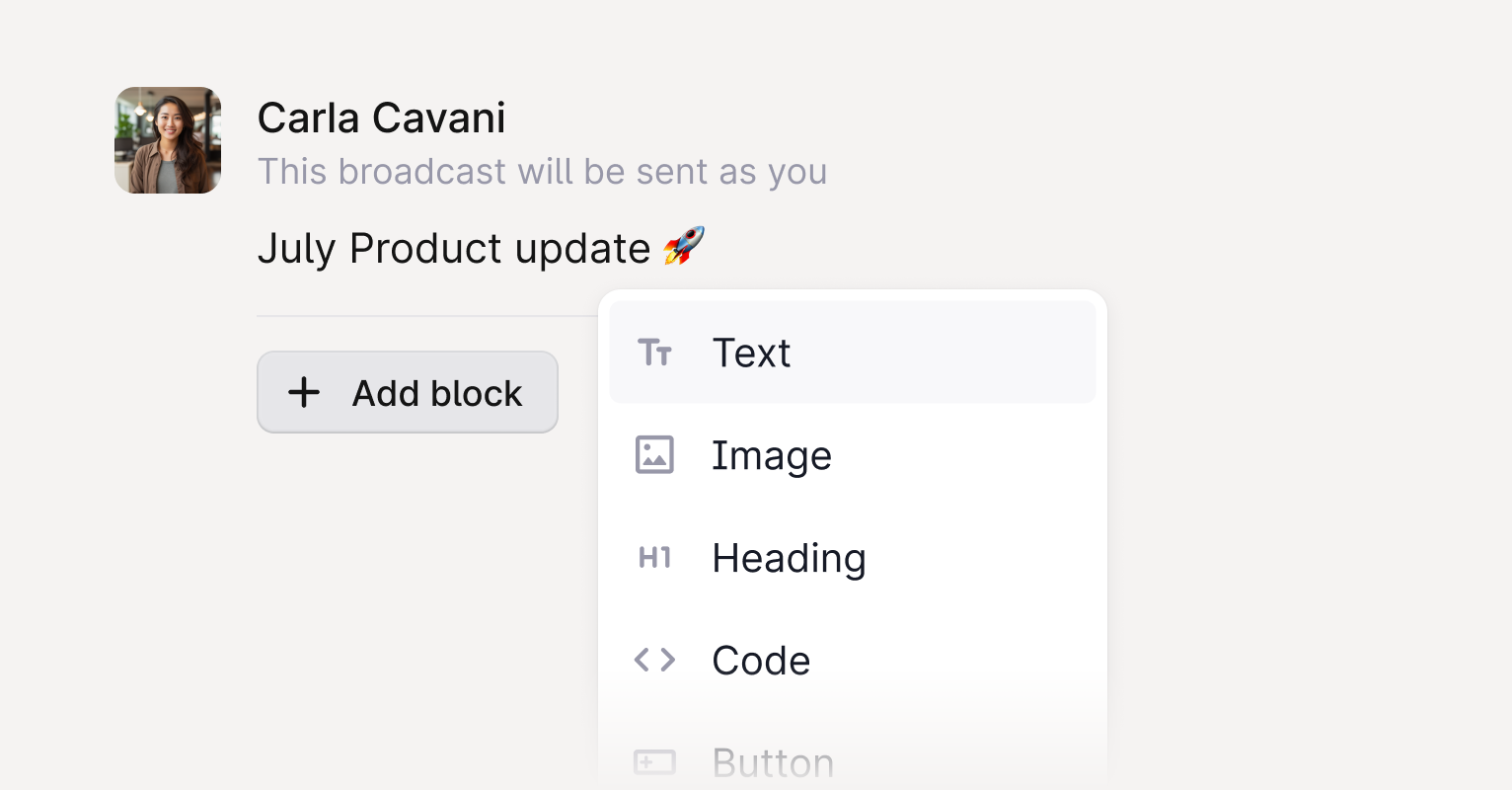 Slack broadcasts in Plain