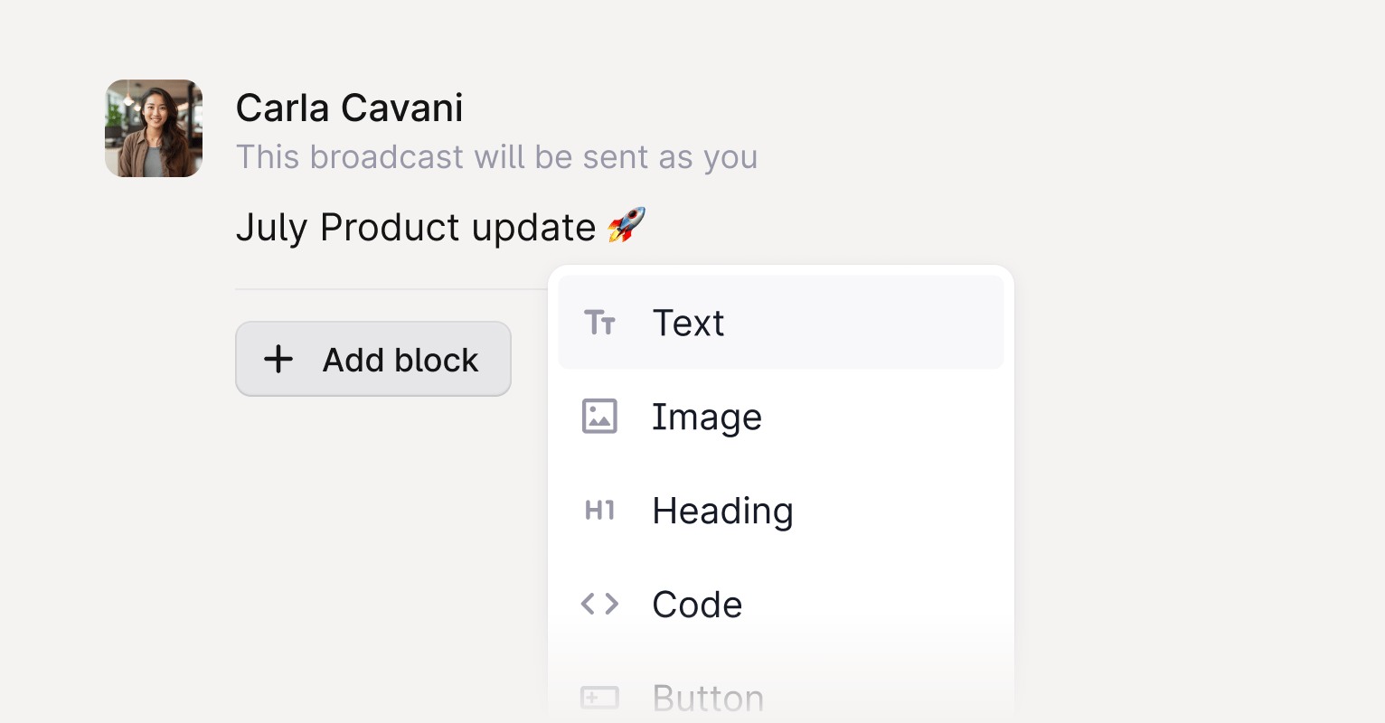 Slack broadcasts in Plain