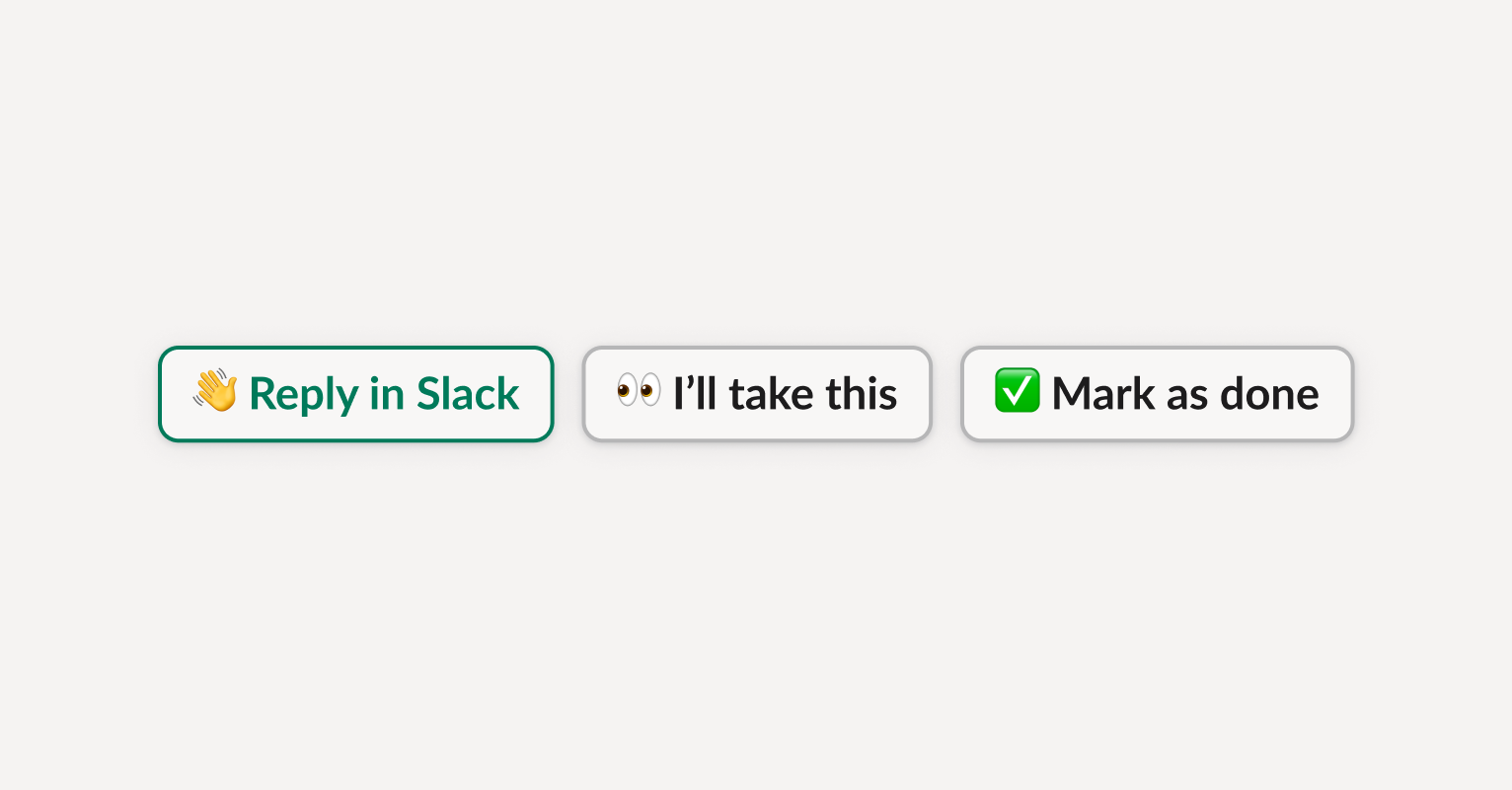 In-Slack actions in Plain