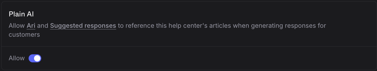 Plain AI access
