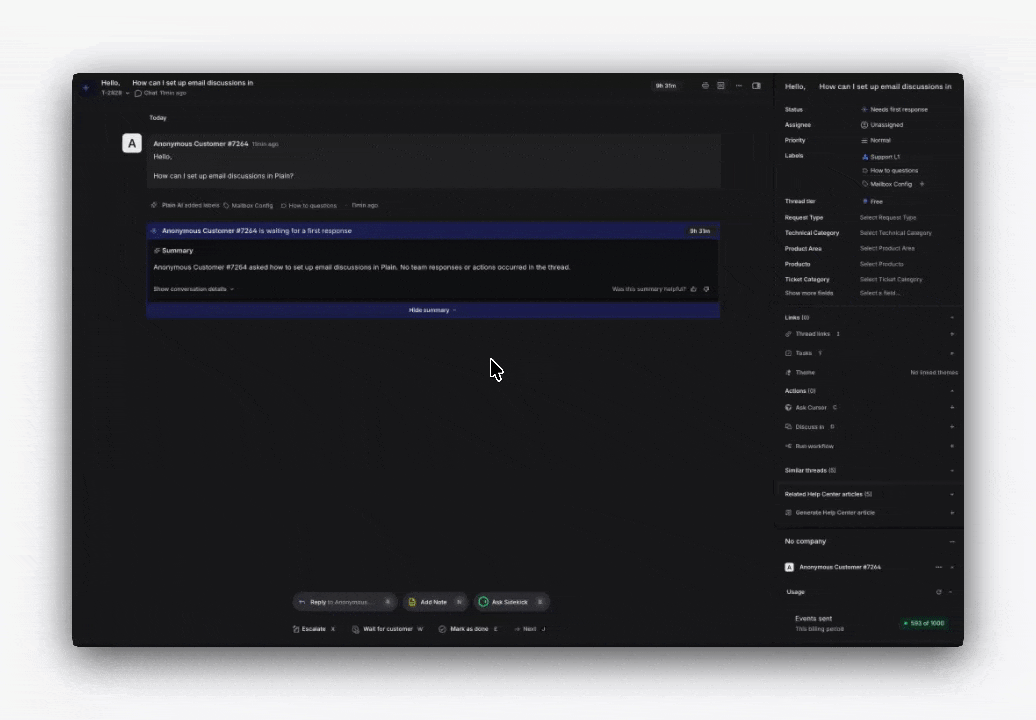 Email discussions in Plain