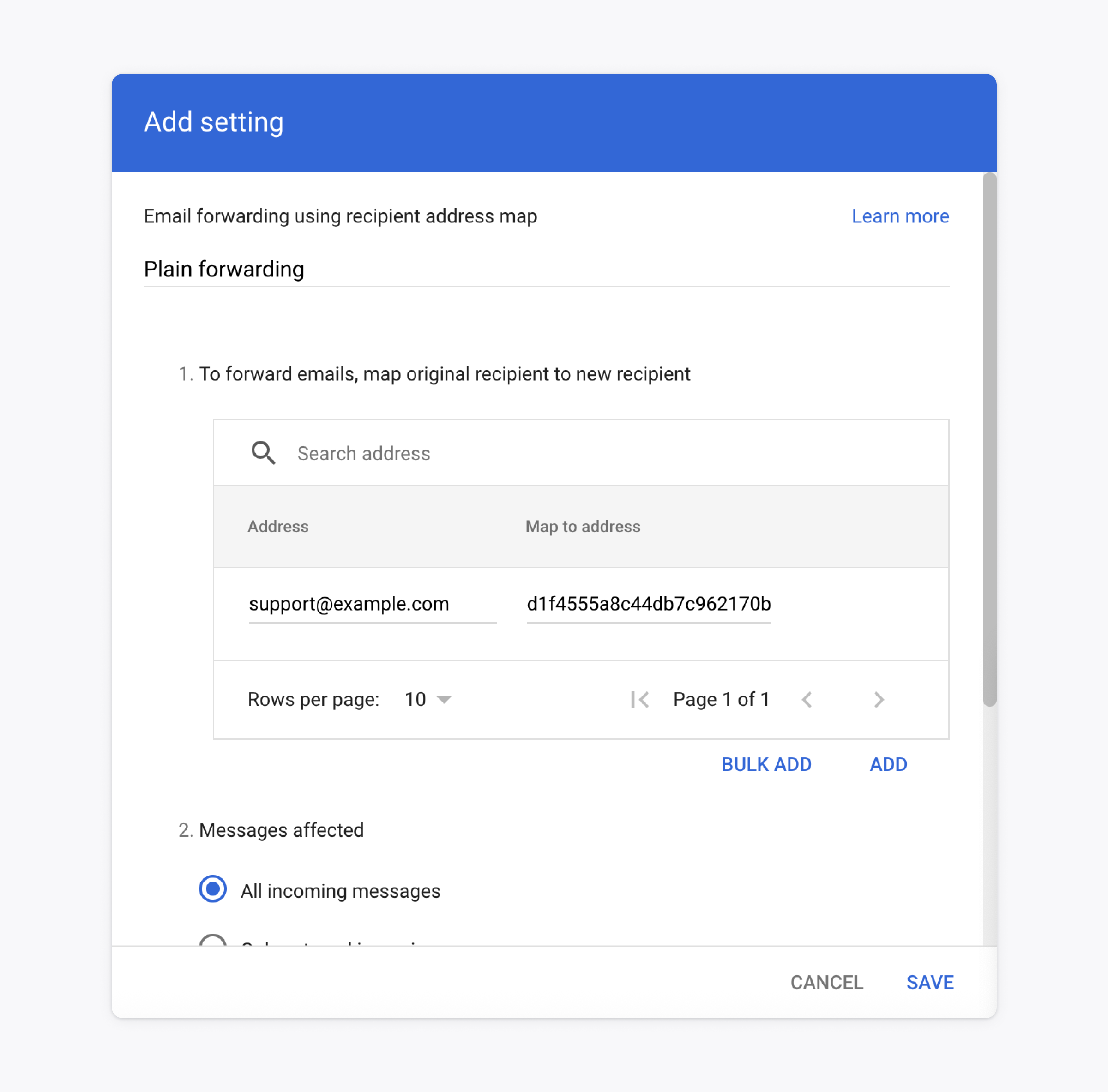 Google Workspace, step 2