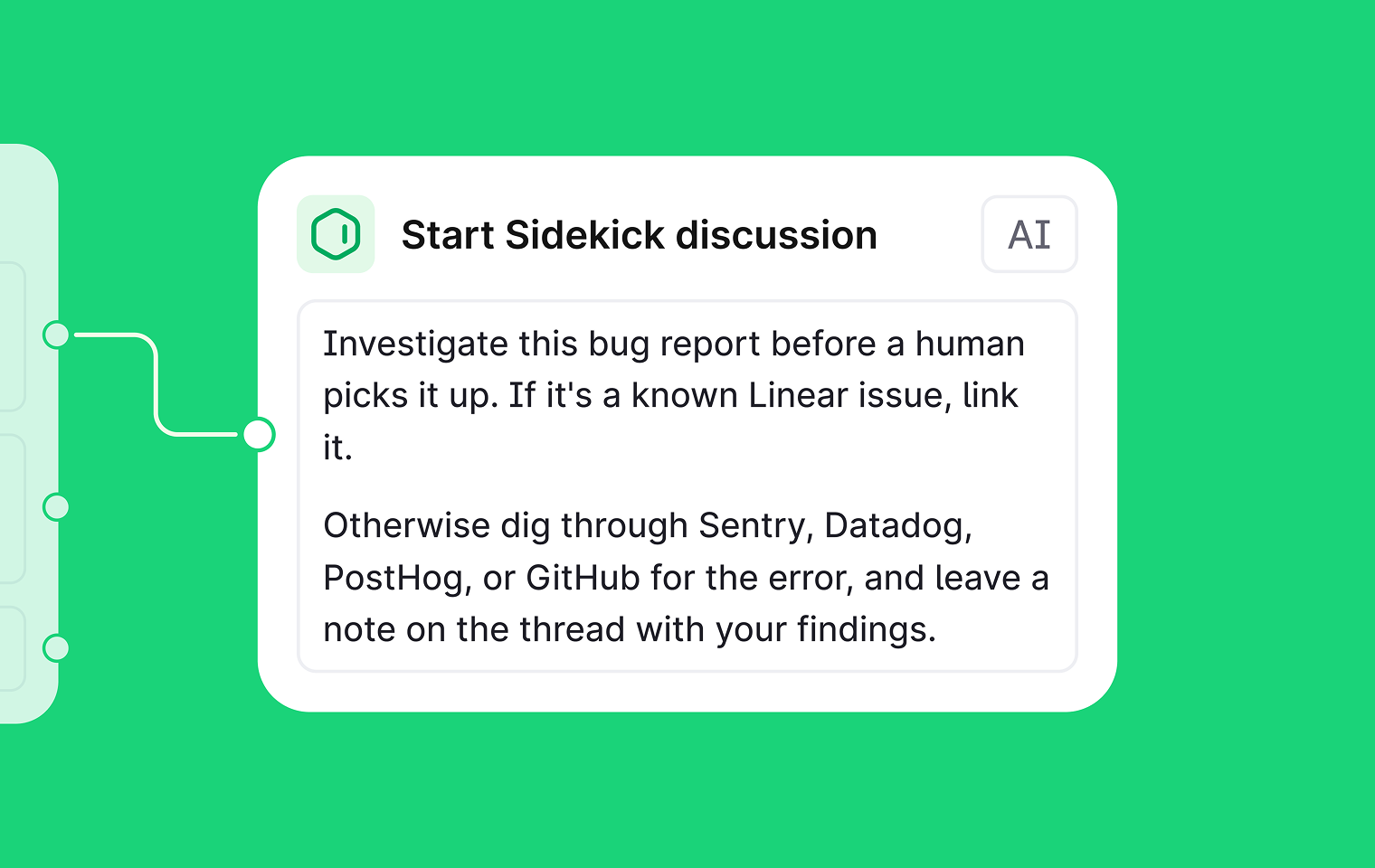 Sidekick in workflows in Plain