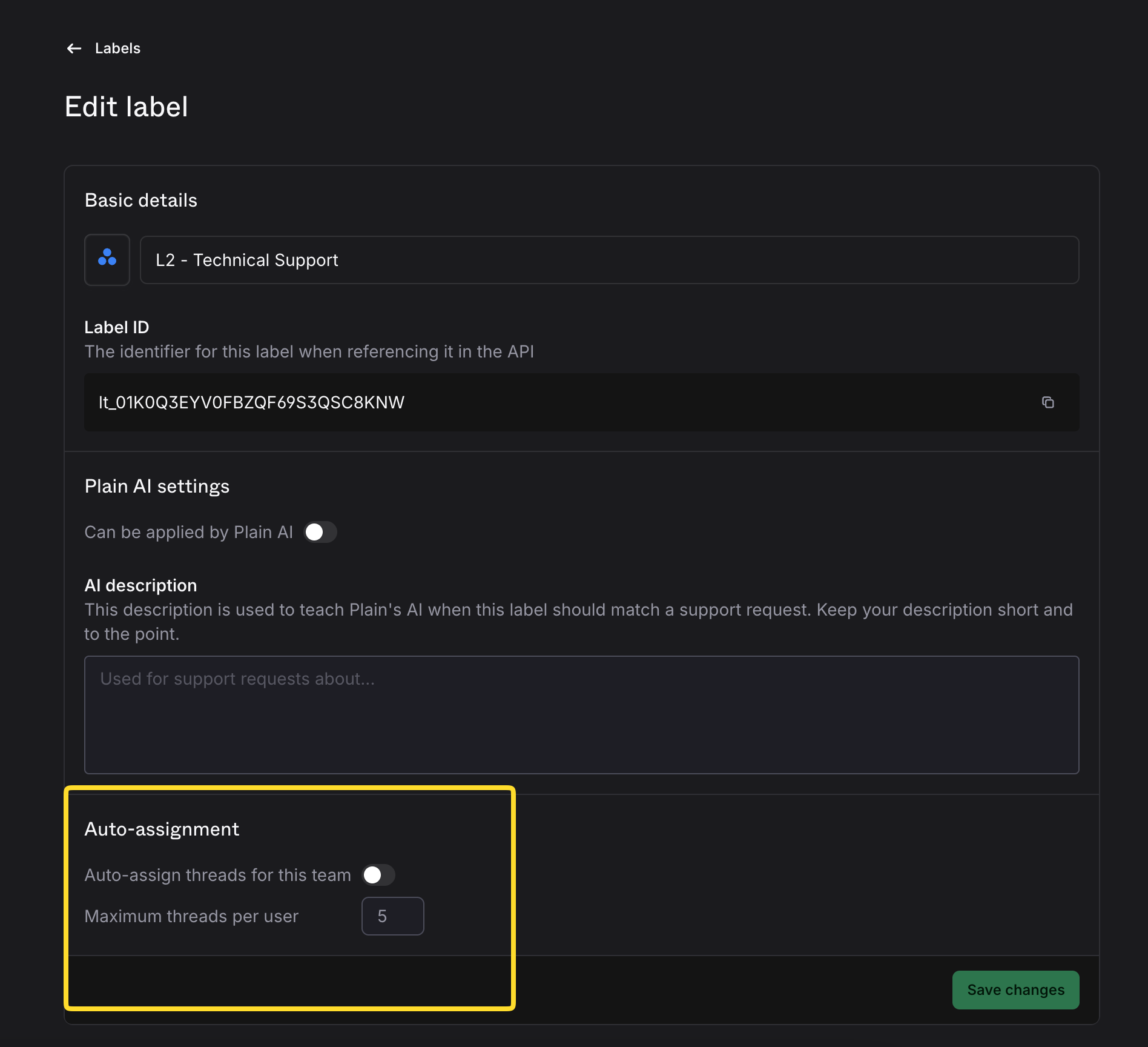 Auto-assignment in Plain