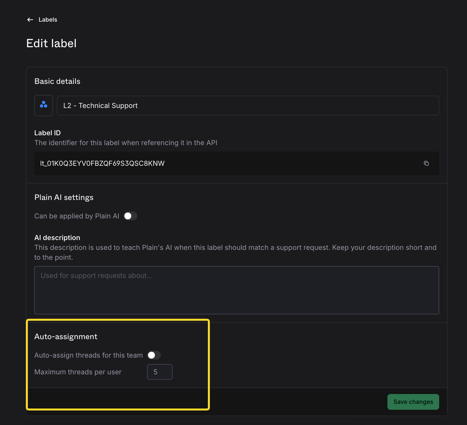 Auto-assignment in Plain