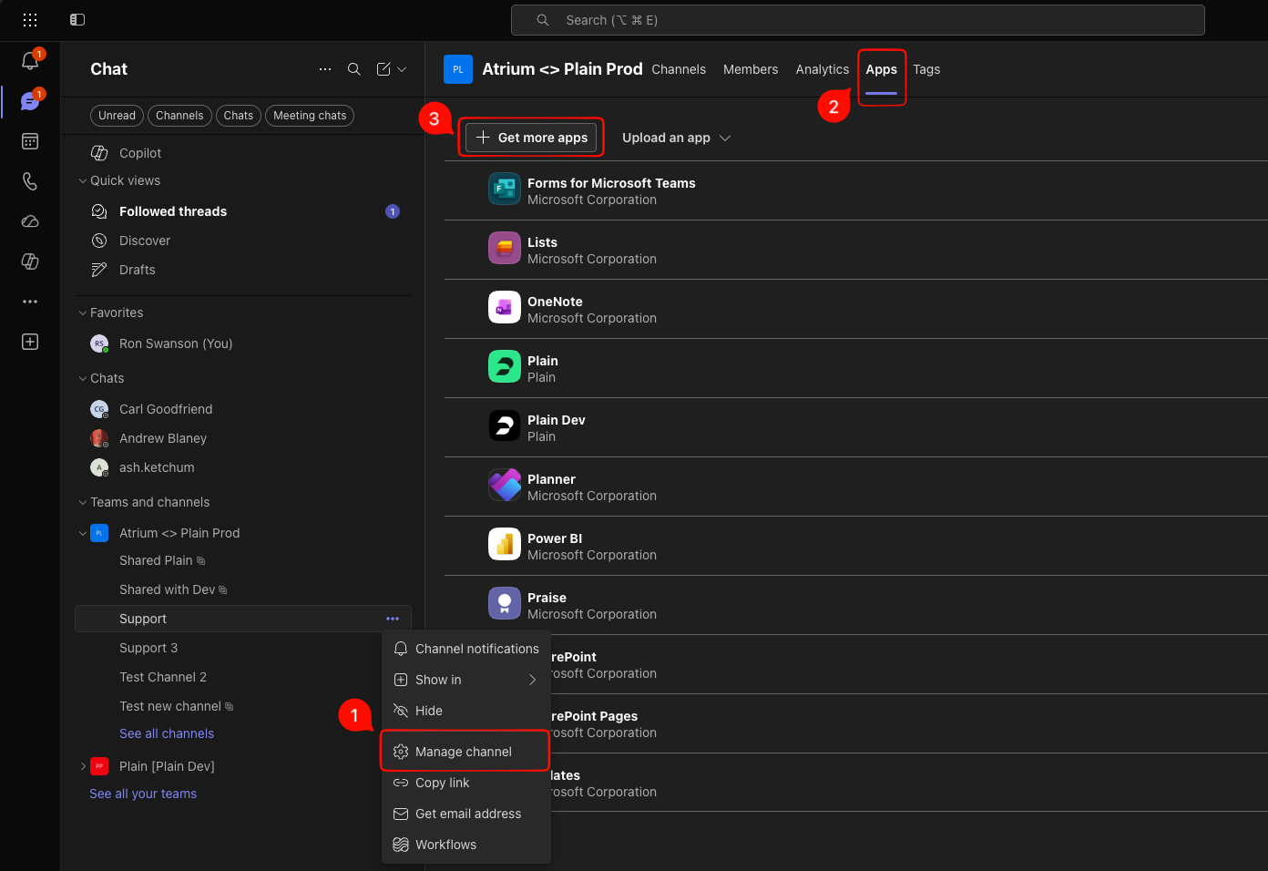 Add Plain to channels