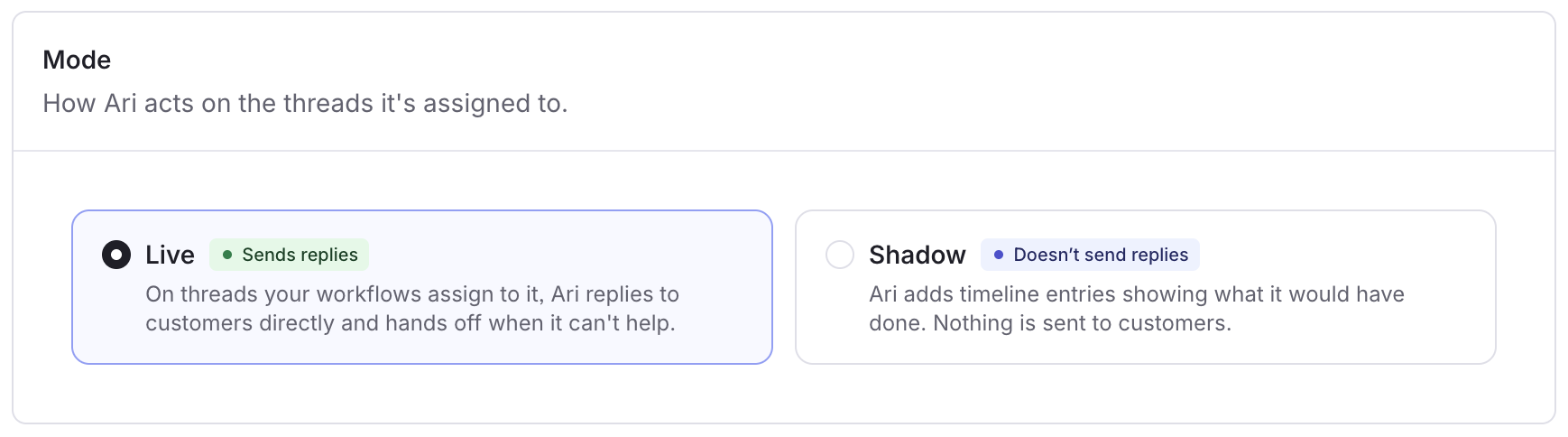 Enabling shadow mode in Plain