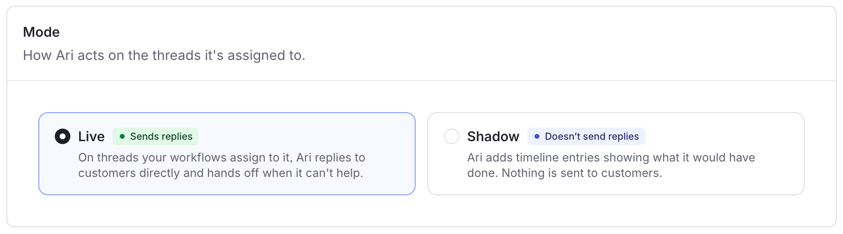 Enabling shadow mode in Plain