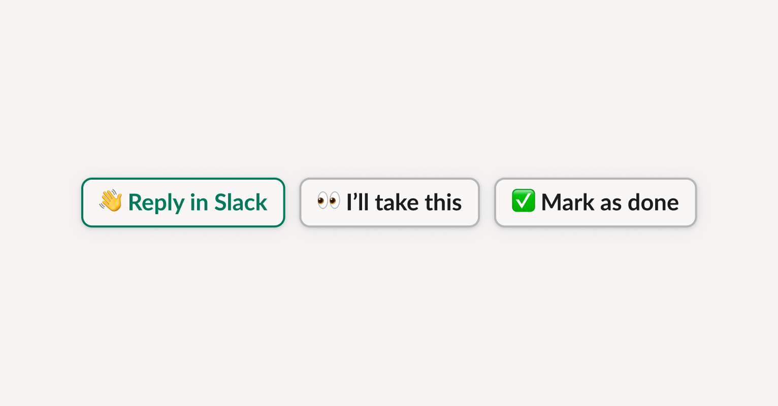 In-Slack actions in Plain