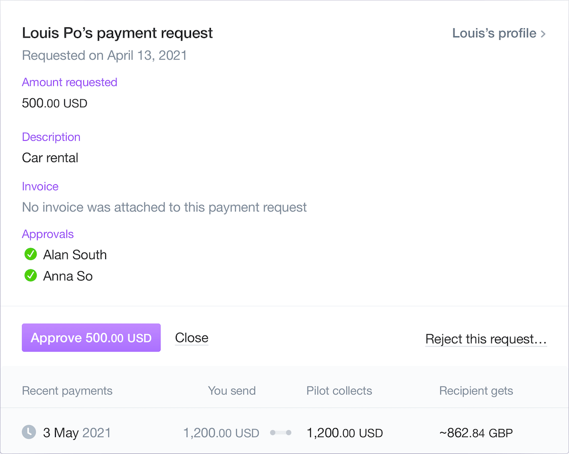 Multi-step Payment Approvals
