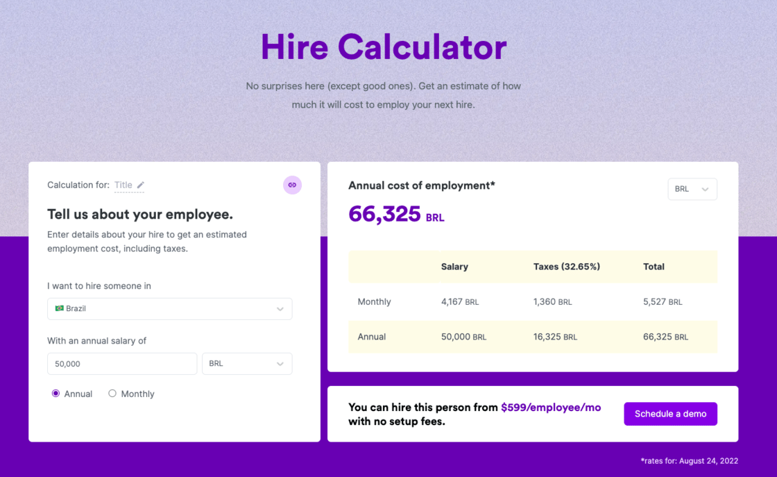 Hire Calculator