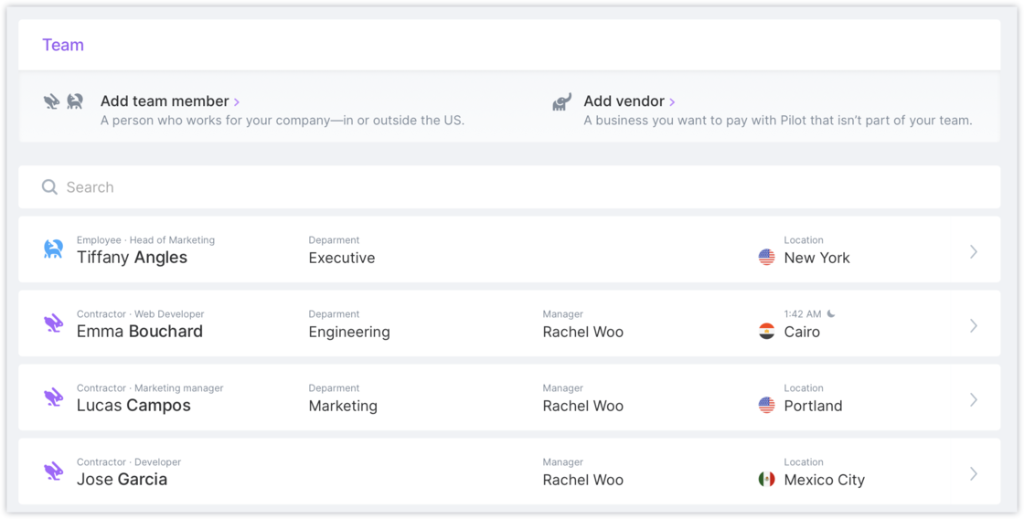 Redesigned People and Onboarding lists with quick search