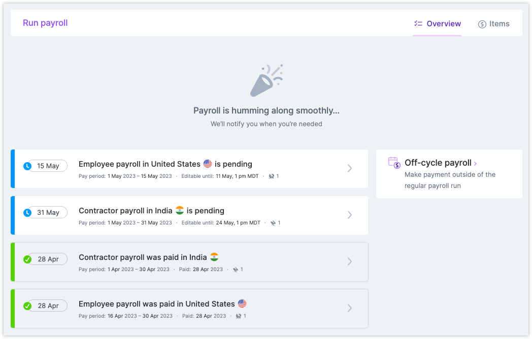 The new Run payroll experience