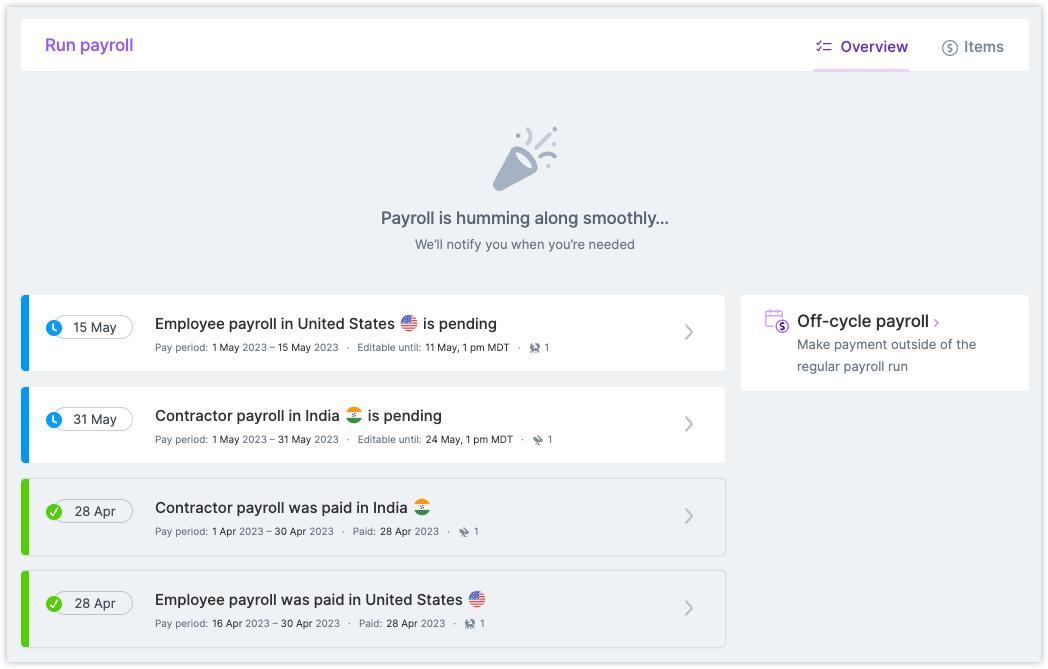 The new Run payroll experience