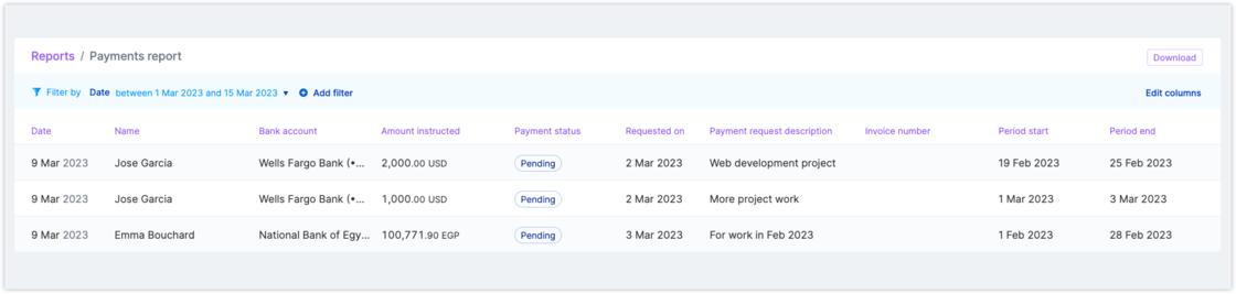 Payment request improvements