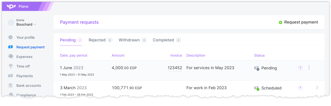 Payment request improvements
