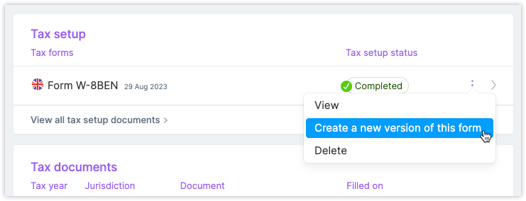 More flexibility for Form W-8/W-9
