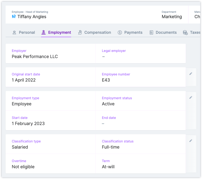 HRIS improvements for employment tracking