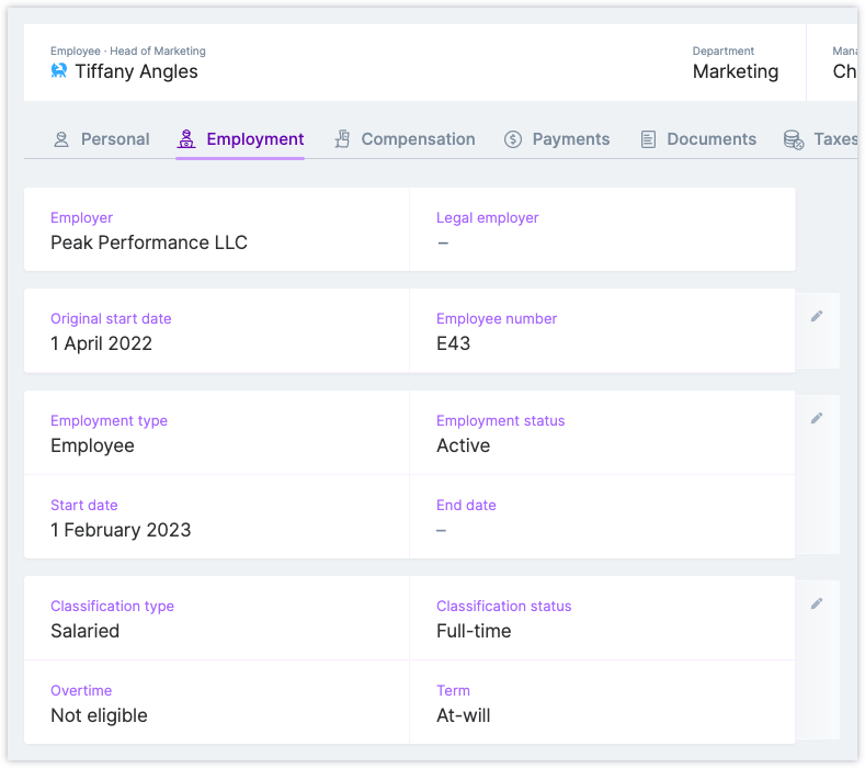 HRIS improvements for employment tracking