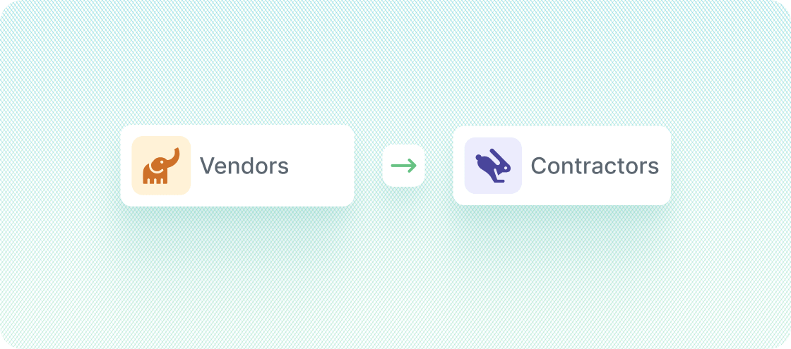 Convert vendors to contractors