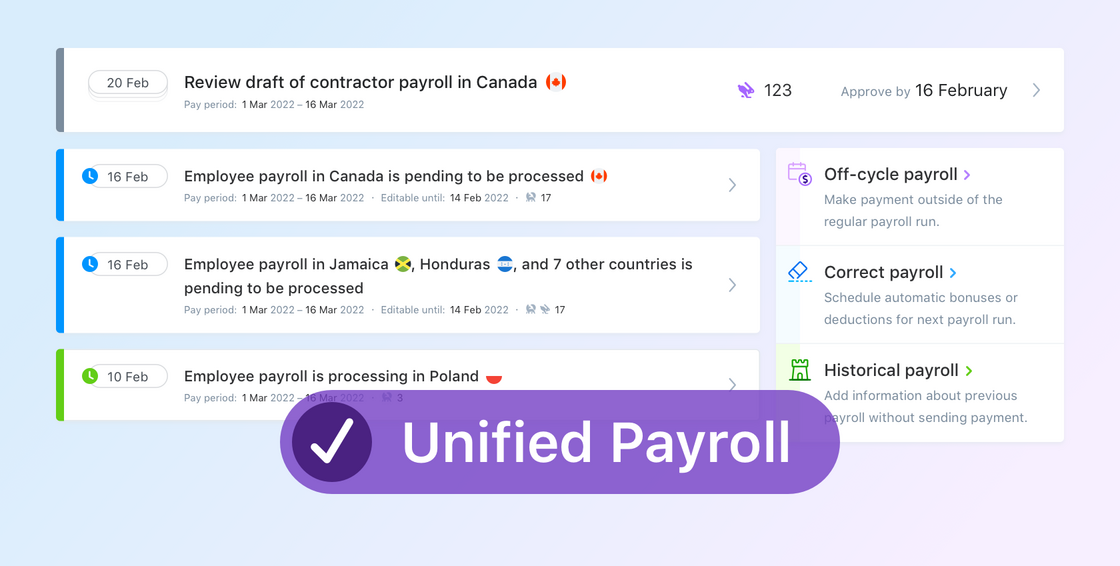 Unified Payroll migration completed