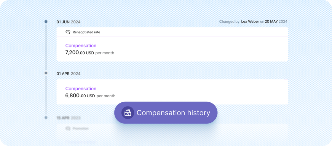 Improved compensation history