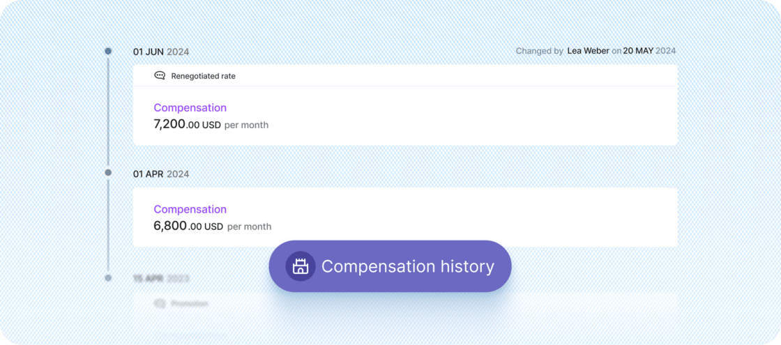 Improved compensation history