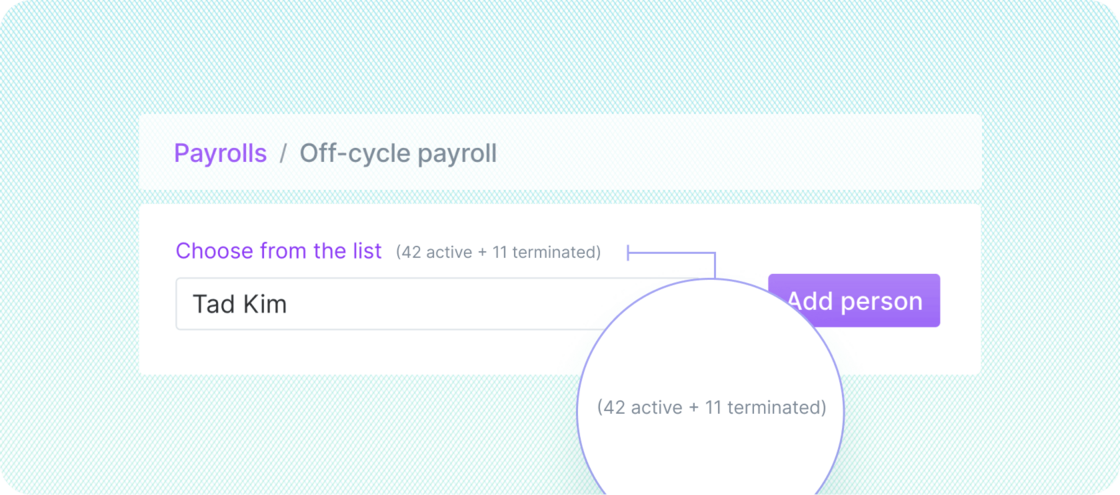 Process final paychecks after termination