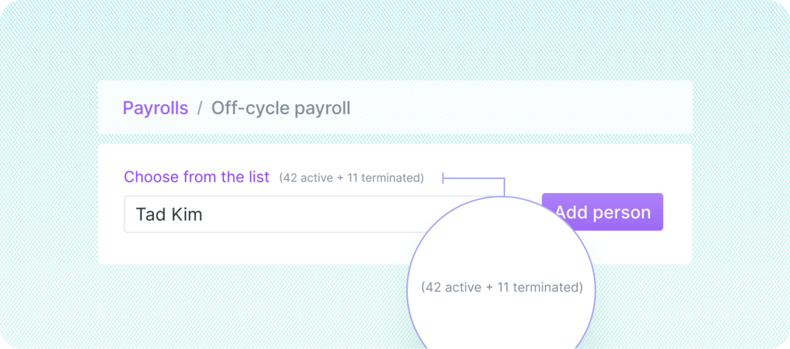Process final paychecks after termination
