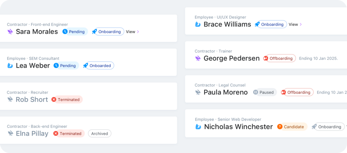 Quickly understand team member statuses with improved UI indicators