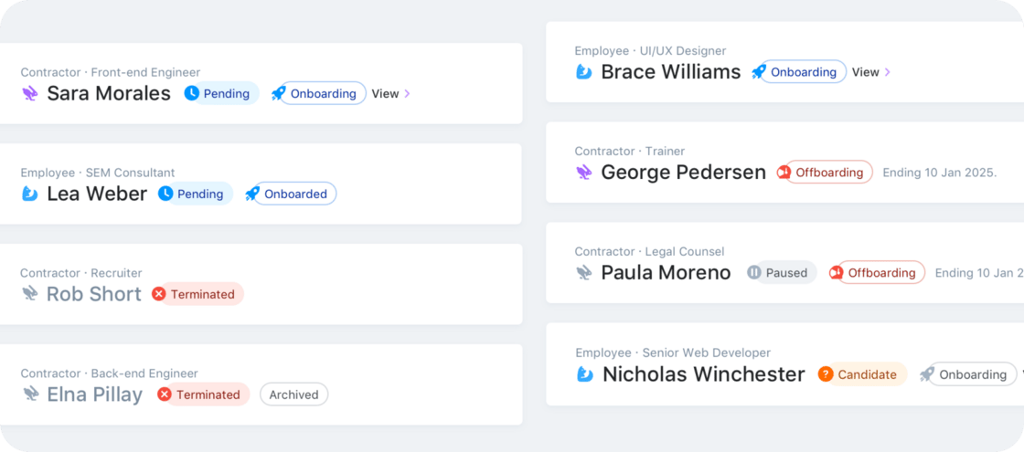 Quickly understand team member statuses with improved UI indicators