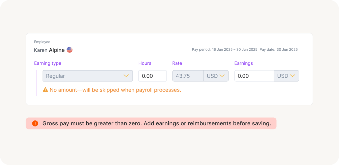 More flexibility for non-standard payroll scenarios