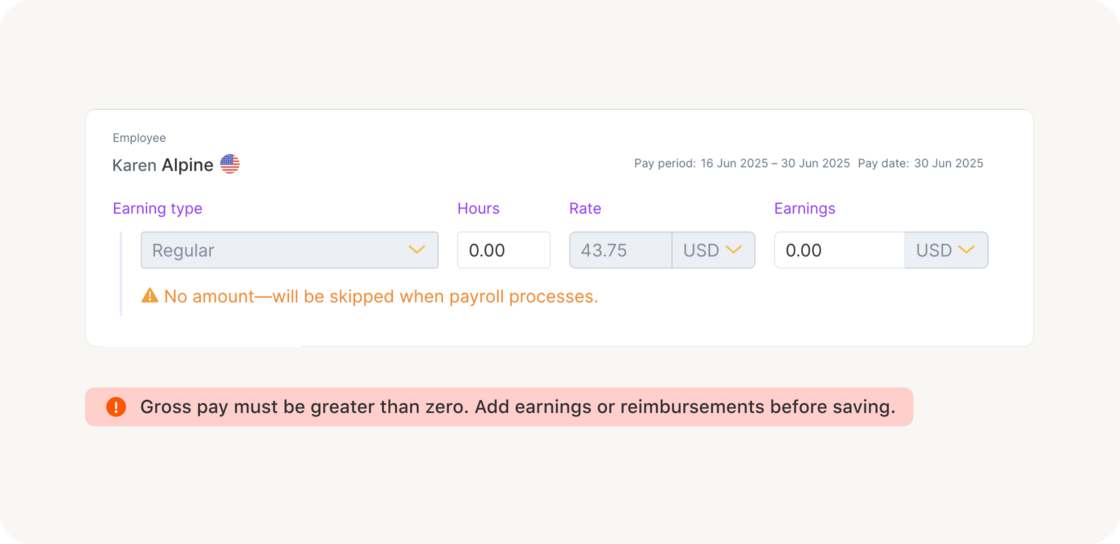 More flexibility for non-standard payroll scenarios