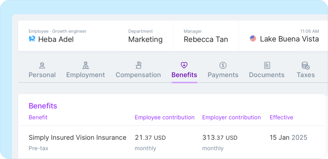 View benefits for US employees in one convenient place