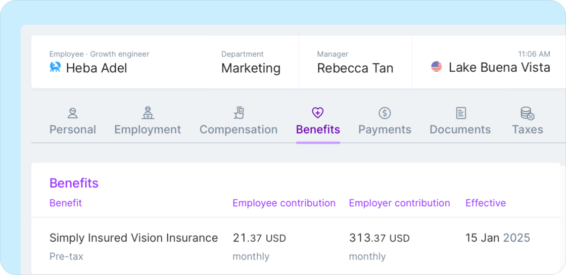 View benefits for US employees in one convenient place