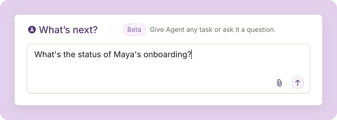 Ask Plane Agent right from your Dashboard: follow onboarding, understand payroll, and more