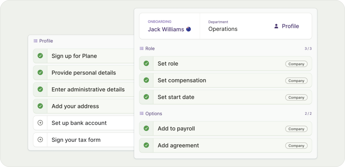 New onboarding experience: Move faster and always know where things stand
