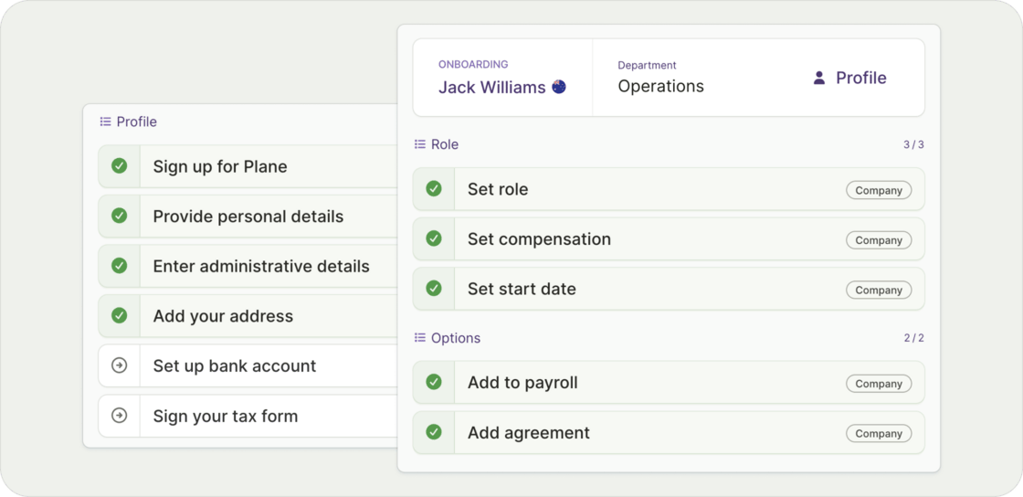New onboarding experience: Move faster and always know where things stand