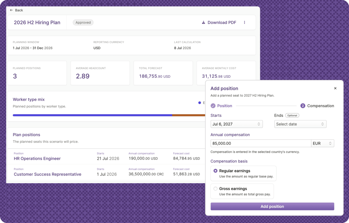 Keep your workforce plans current: revise, edit, and share them anytime
