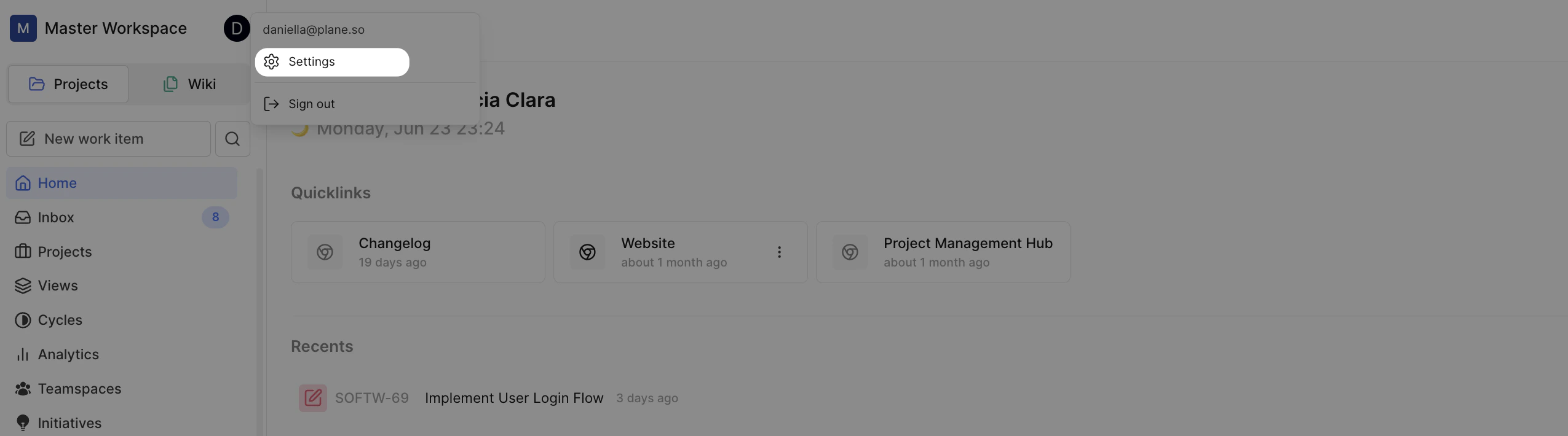 Profile Settings