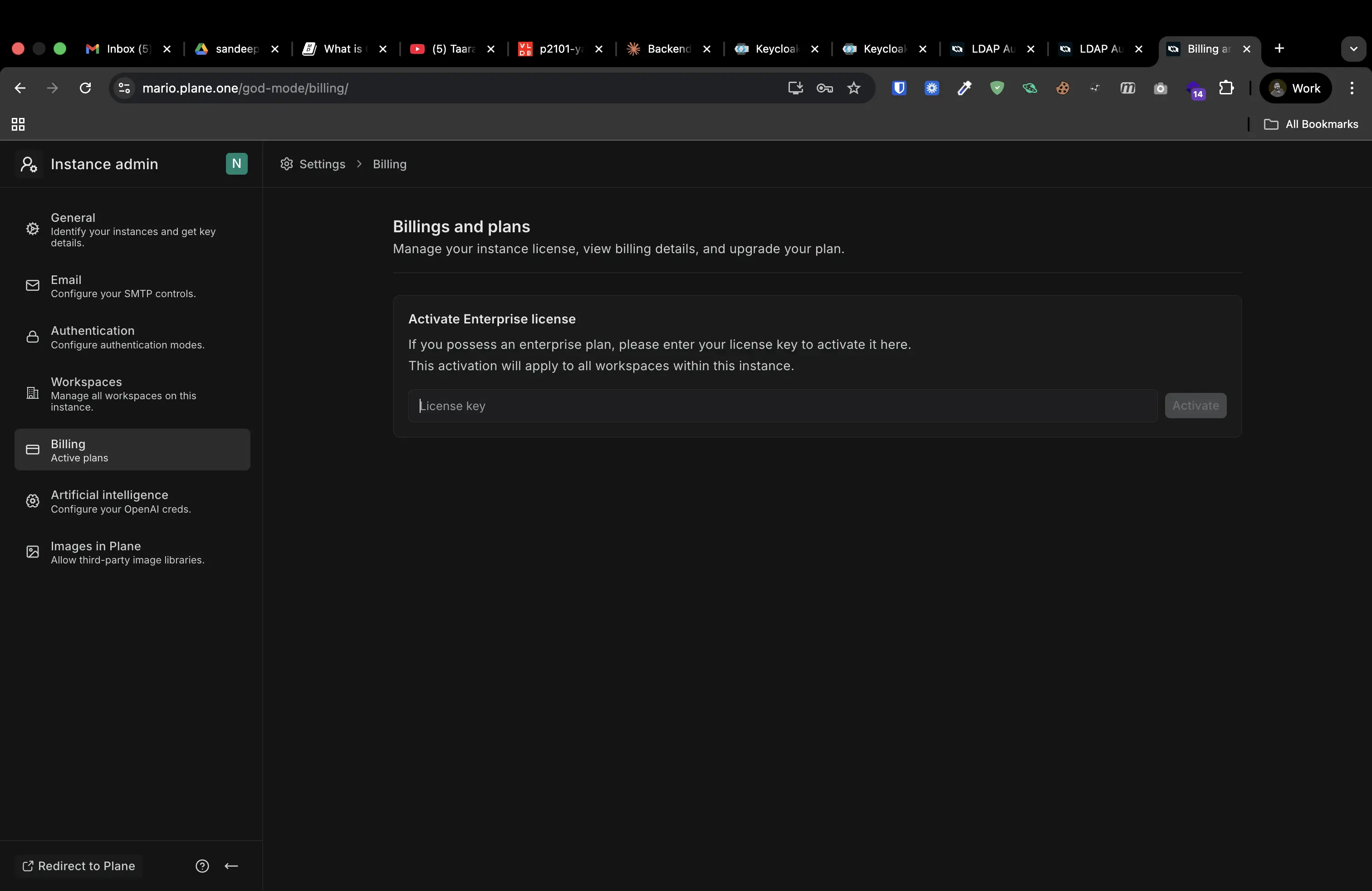 Activate Enterprise license