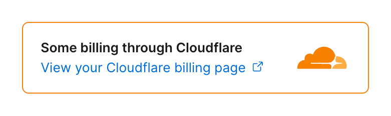 PlanetScale billing page showing some billing through Cloudflare