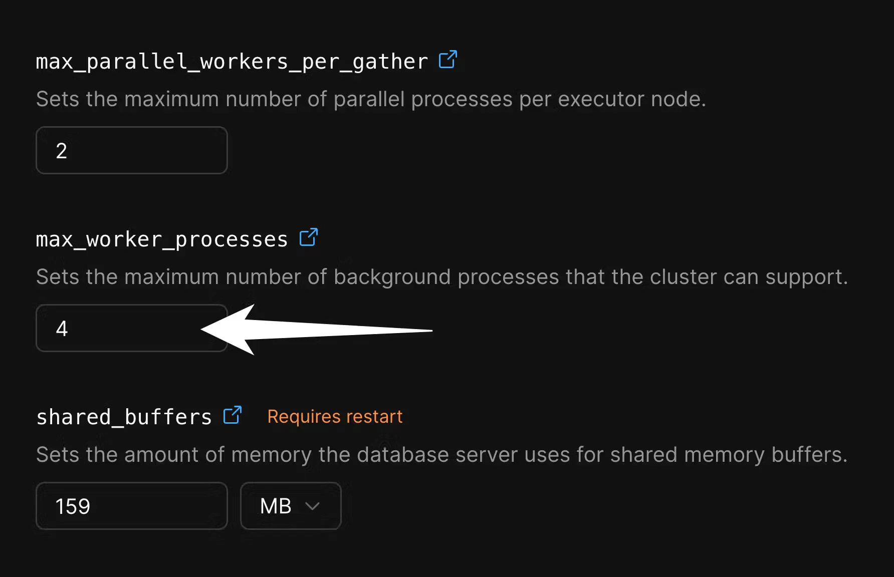 Configure max worker processes