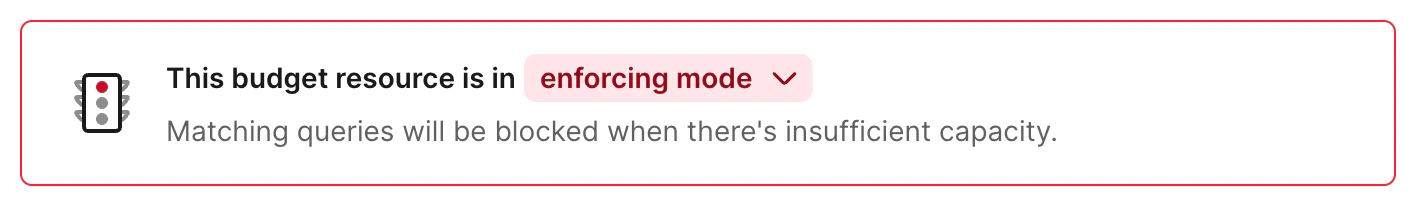 Database Traffic Control mode enforcement