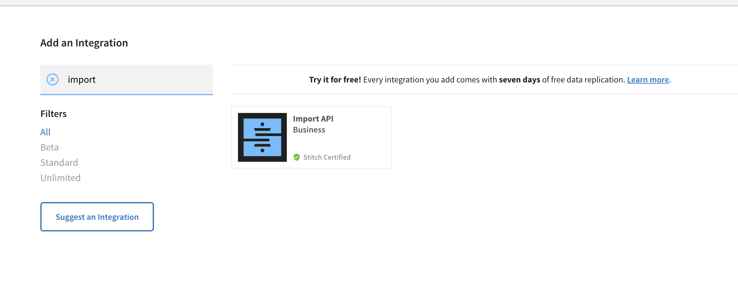 Add Stitch Integration