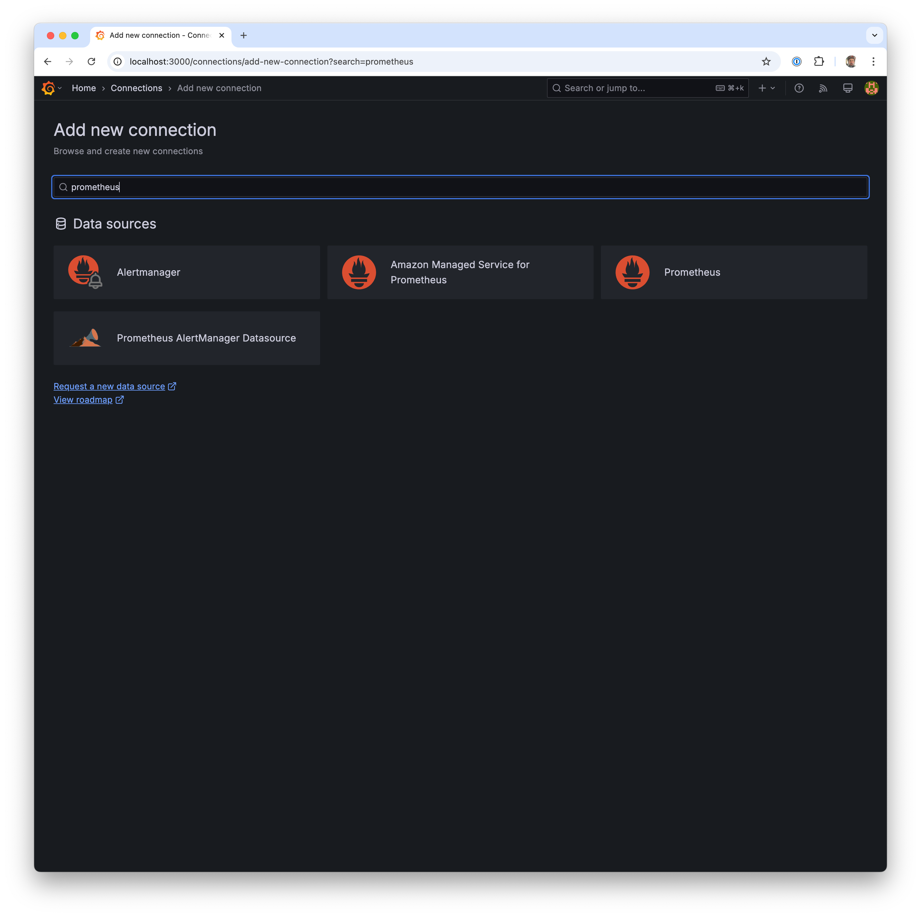 Grafana Add Datasource